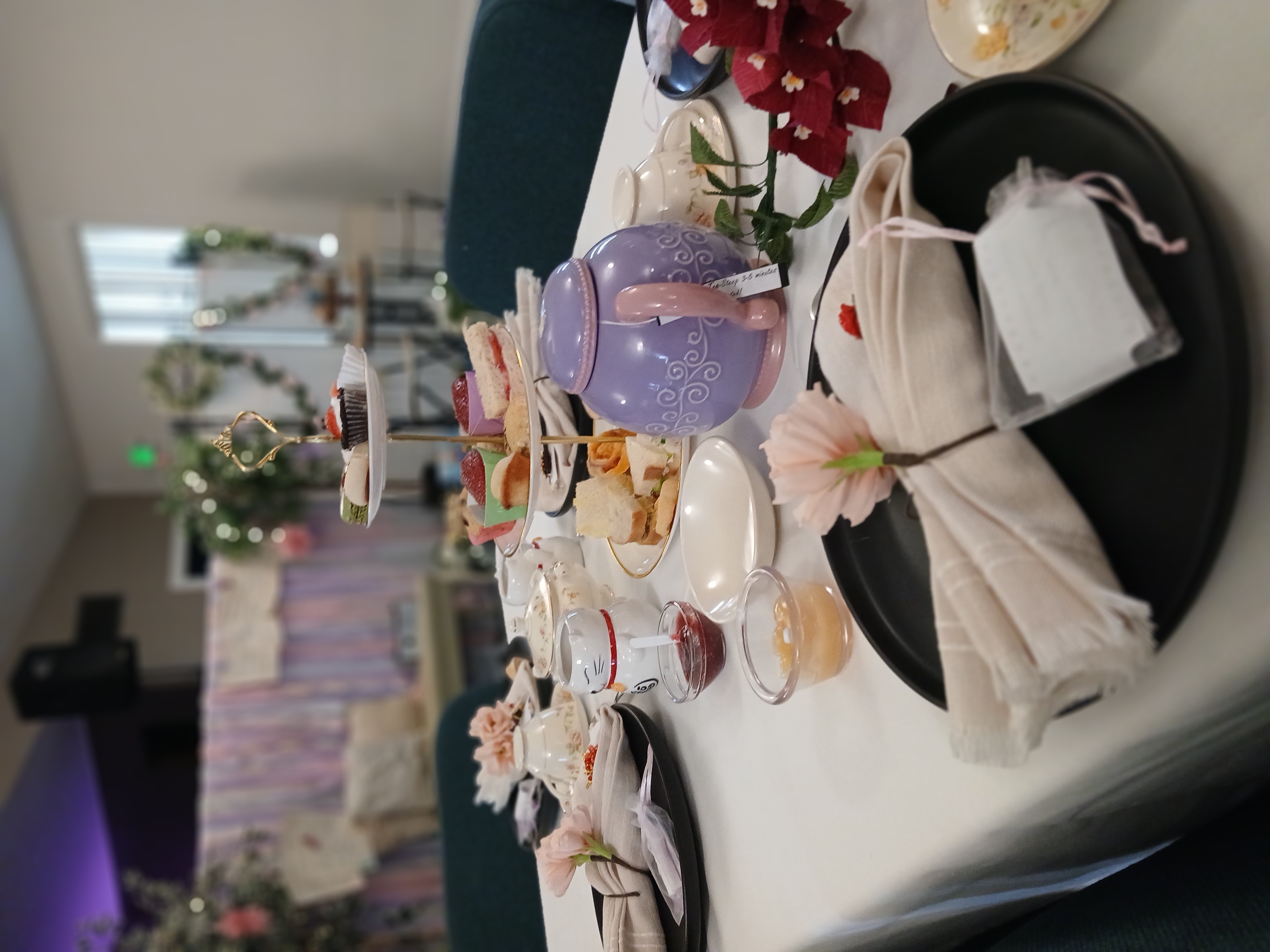 Tea party hostess table and tray assortment